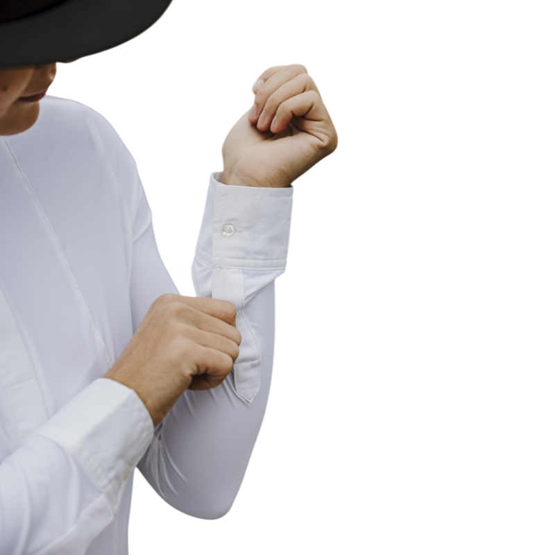 Equithème - Chemise manches longues femme Julie blanc | - Ohlala