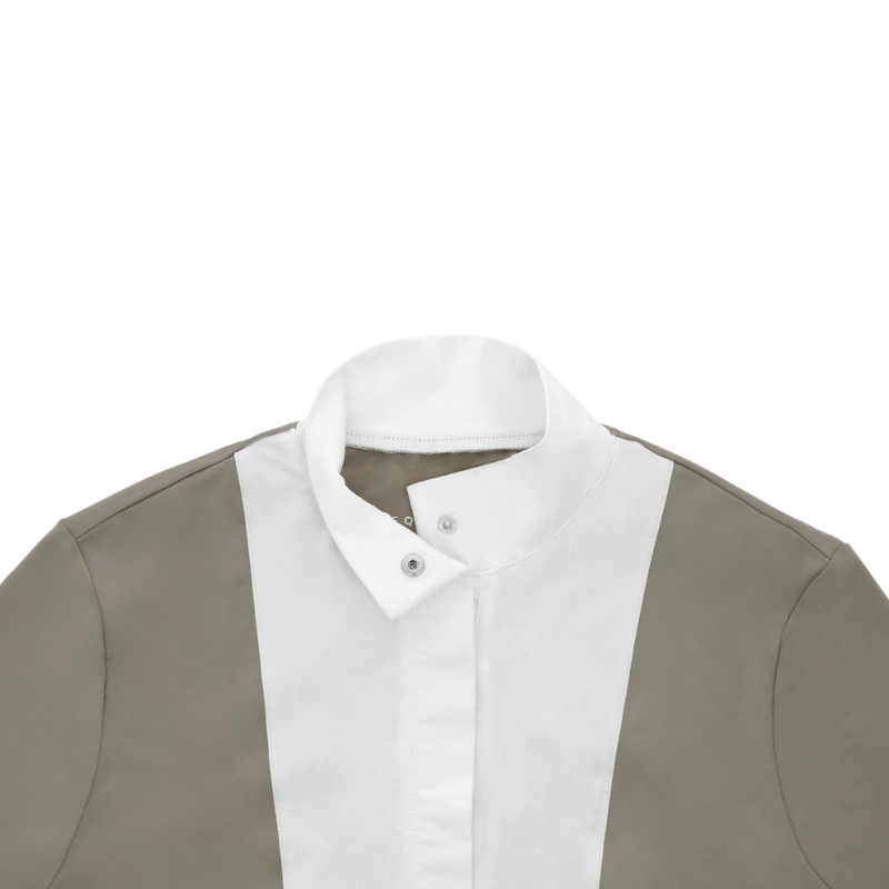 Equithème - Chemise manches longues femme Julie taupe | - Ohlala