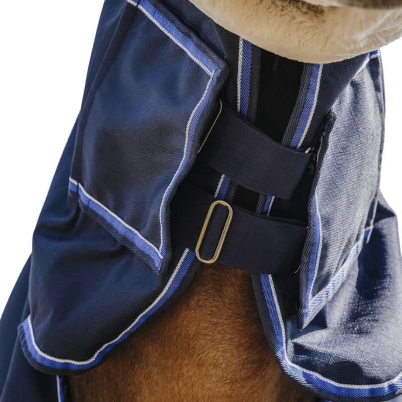 Equithème - Couverture d'extérieur Classic 1200D Combo marine 300g | - Ohlala