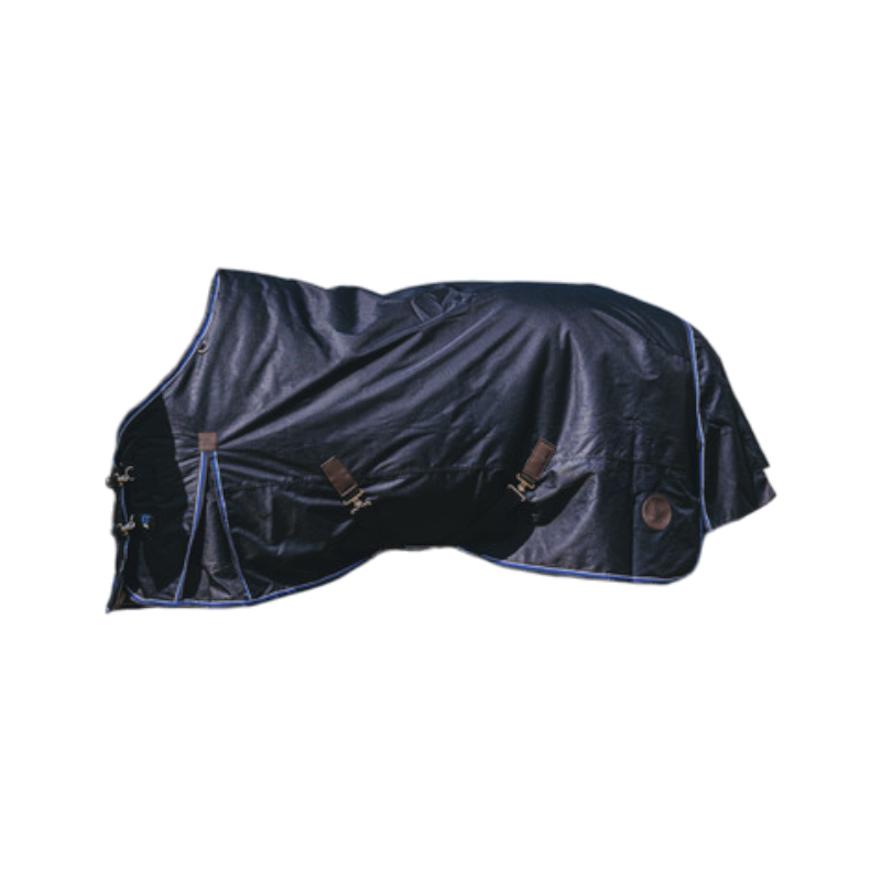Equithème - Couverture d'extérieur Classic 1200D High Neck marine 200g | - Ohlala