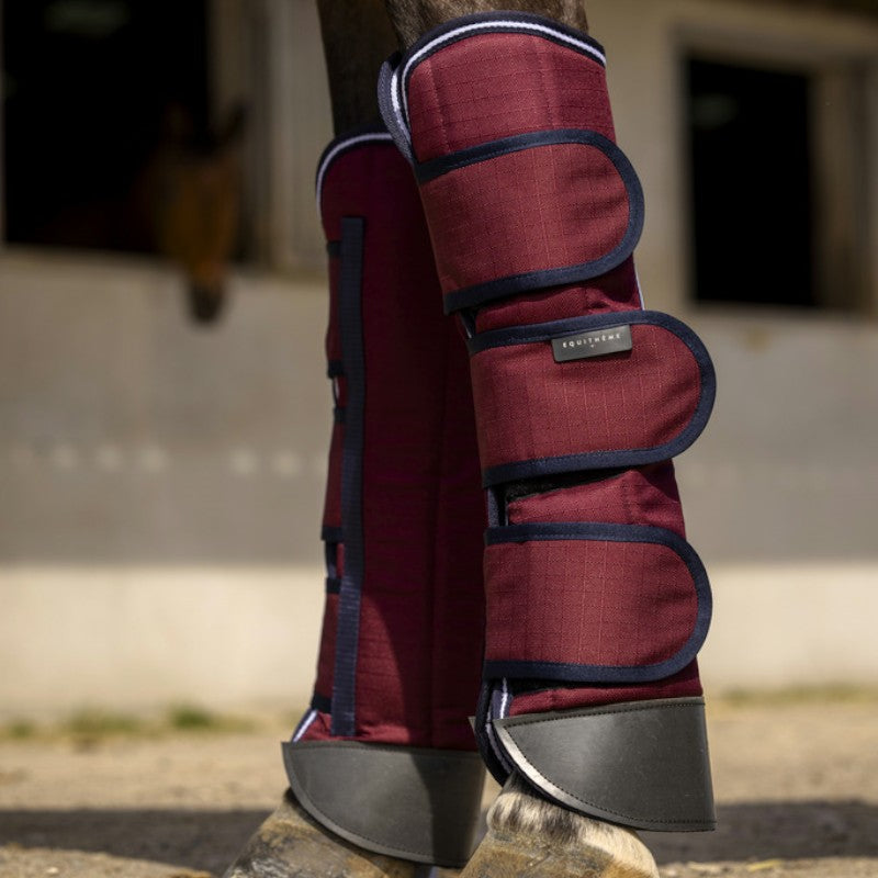 Equithème - Guêtres de transport Tyrex 1200D renforcées bordeaux | - Ohlala