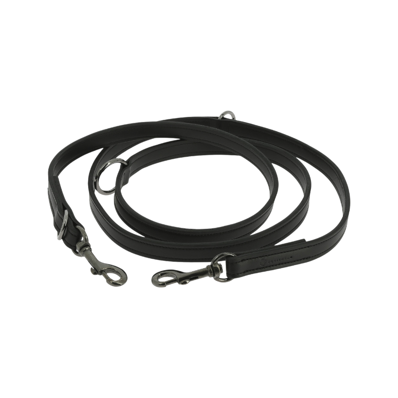 Equithème - Laisse pour chien Vortex noir | - Ohlala