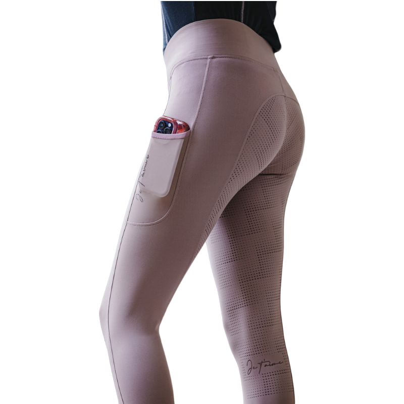 Equithème - Legging Je t'aime femme Flora vieux rose | - Ohlala