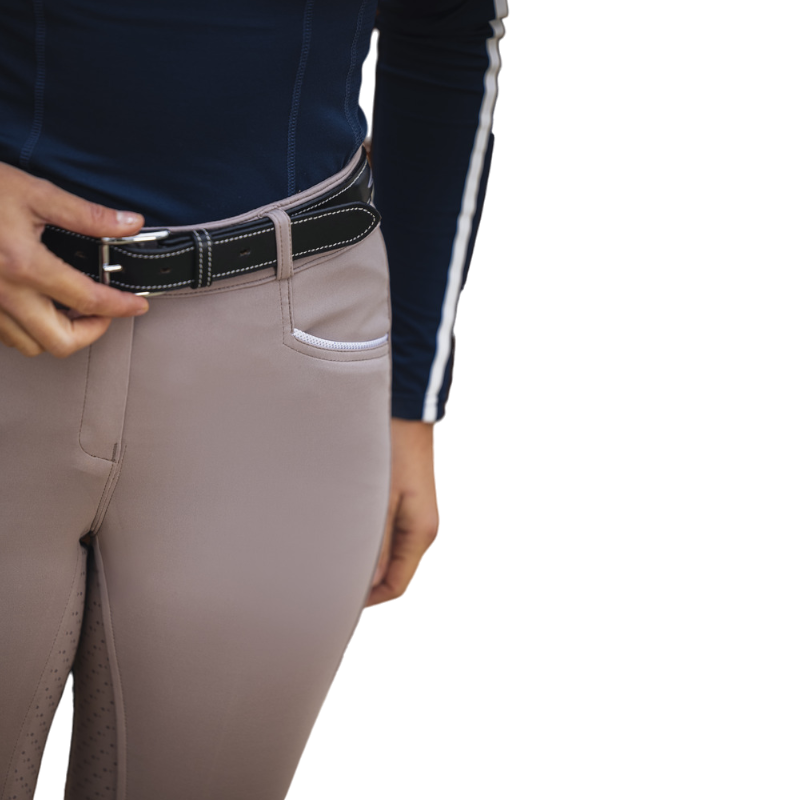 Equithème - Pantalon d'équitation femme Claudine taupe | - Ohlala