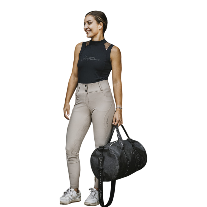 Equithème - Pantalon d'équitation femme Queen Je t'aime taupe | - Ohlala