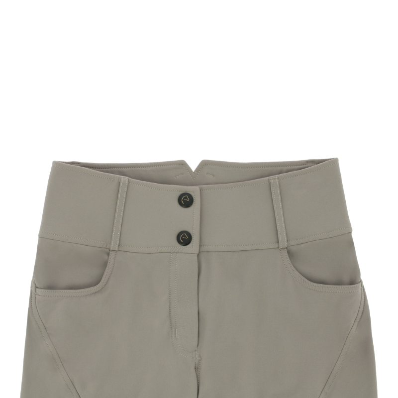 Equithème - Pantalon d'équitation femme Queen Je t'aime taupe | - Ohlala