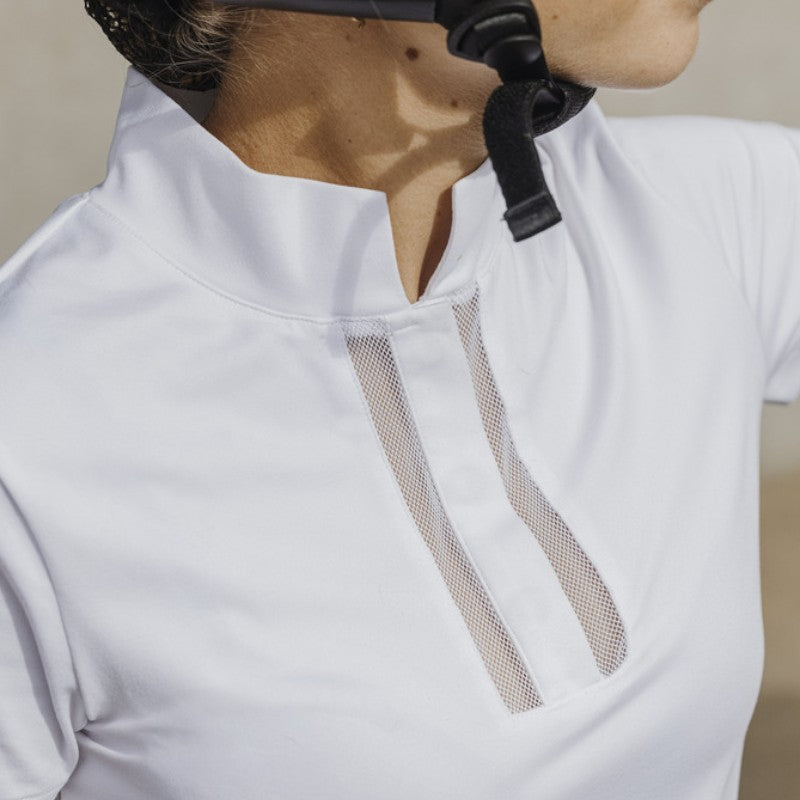 Equithème - Polo manches courtes femme Riyadh blanc | - Ohlala