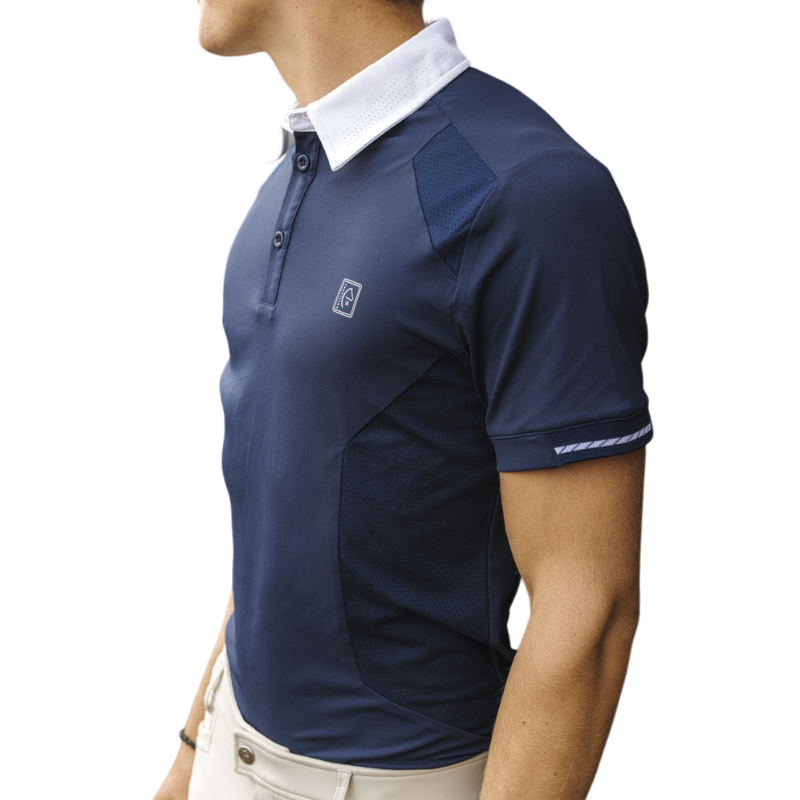 Equithème - Polo manches courtes homme Victor marine | - Ohlala