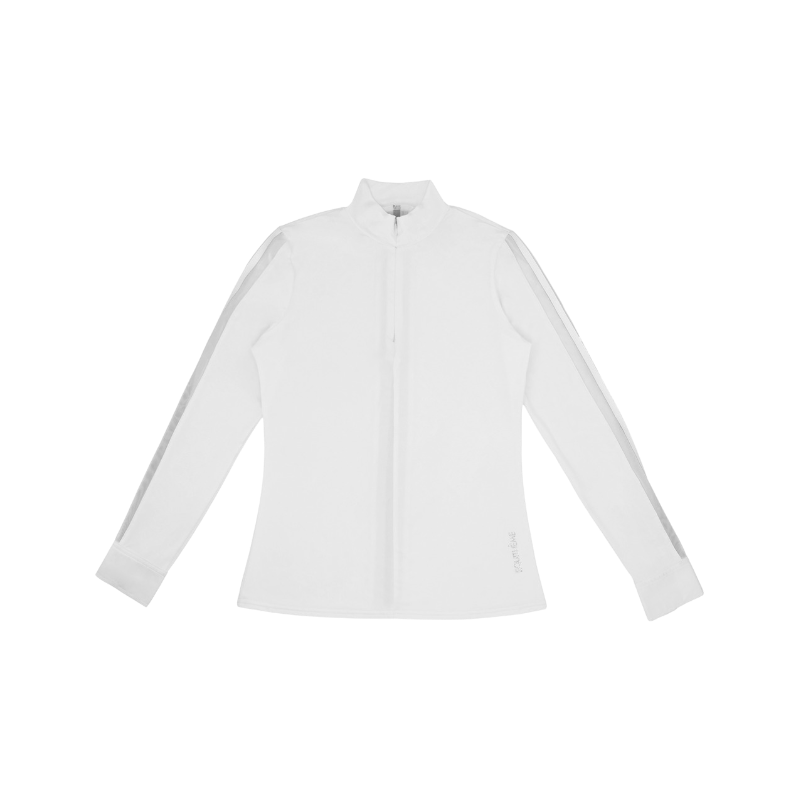 Equithème - Polo manches longues femme Estoril blanc | - Ohlala