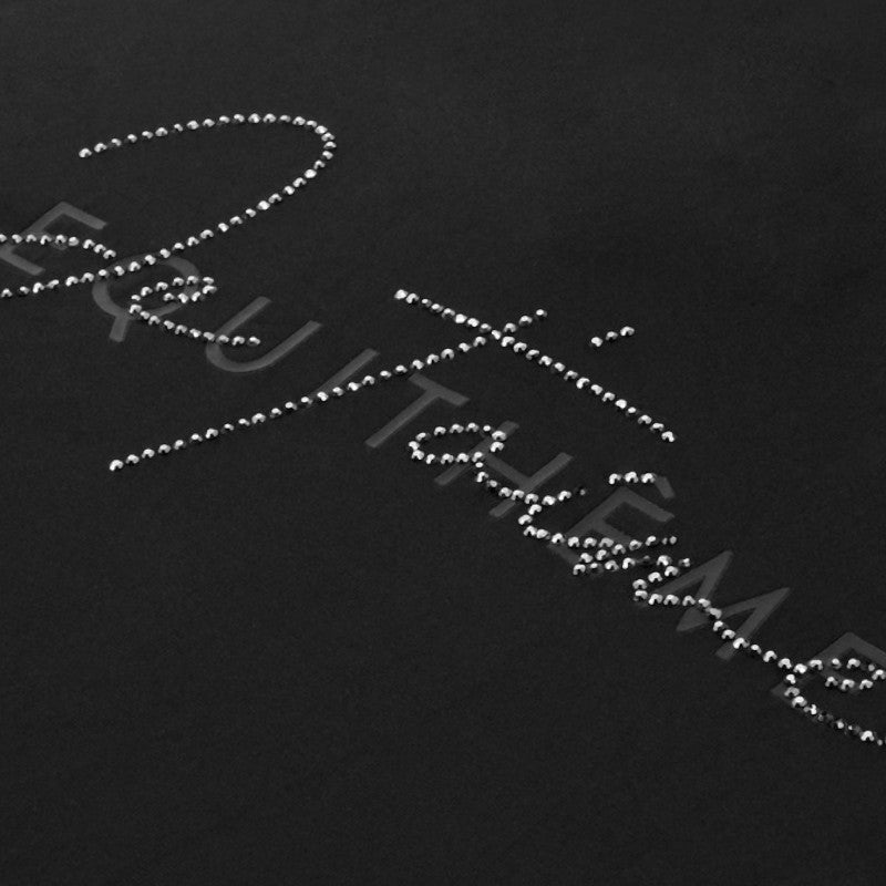 Equithème - Polo sans manches femme Alba Je t'aime noir | - Ohlala