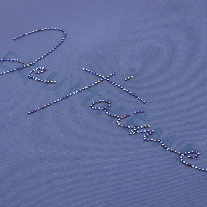 Equithème - Polo sans manches femme Alba Je t'aime violet | - Ohlala