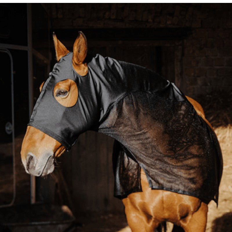 Equithème - Protection de cou intégrale lycra/ mesh noir | - Ohlala