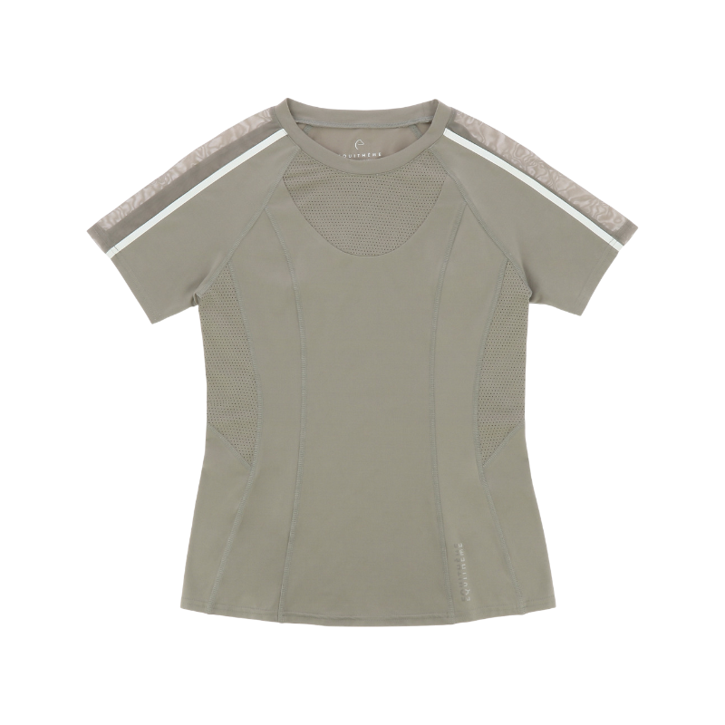 Equithème - T-shirt manches courtes femme Marion taupe | - Ohlala