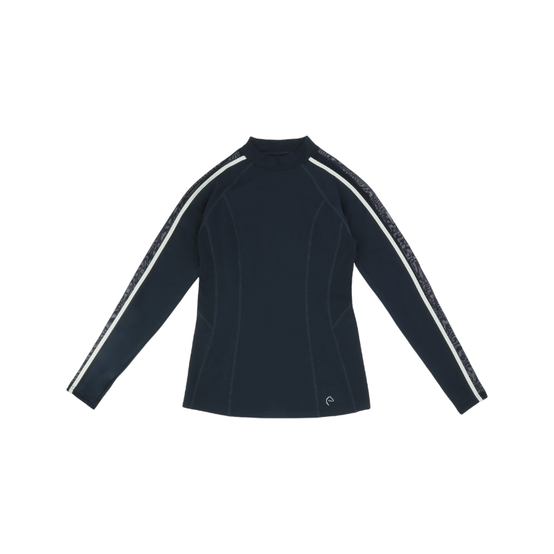 Equithème - T-shirt manches longues femme Melodie marine | - Ohlala