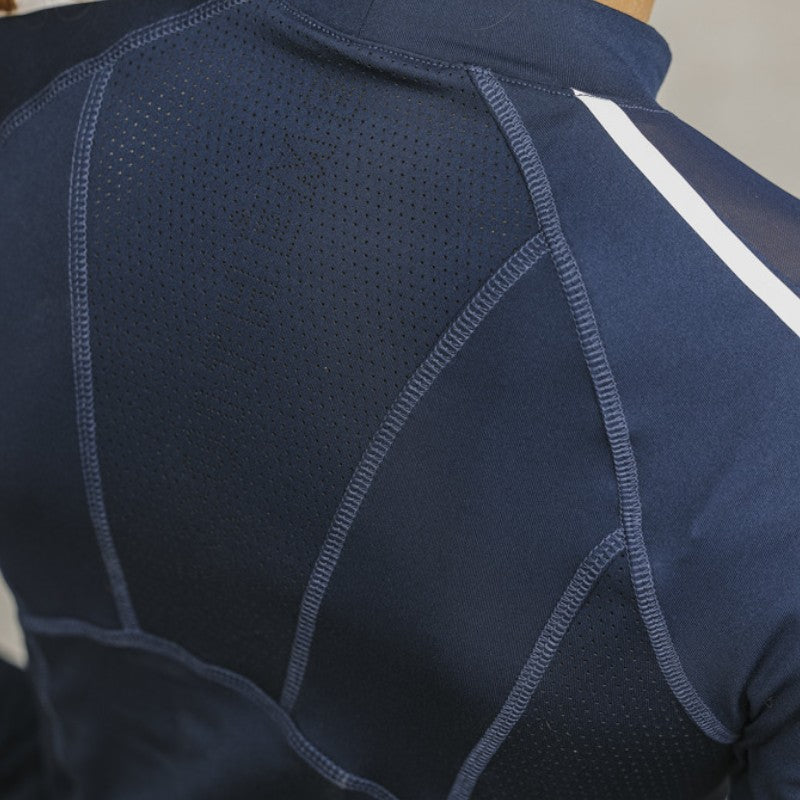 Equithème - T-shirt manches longues femme Melodie marine | - Ohlala