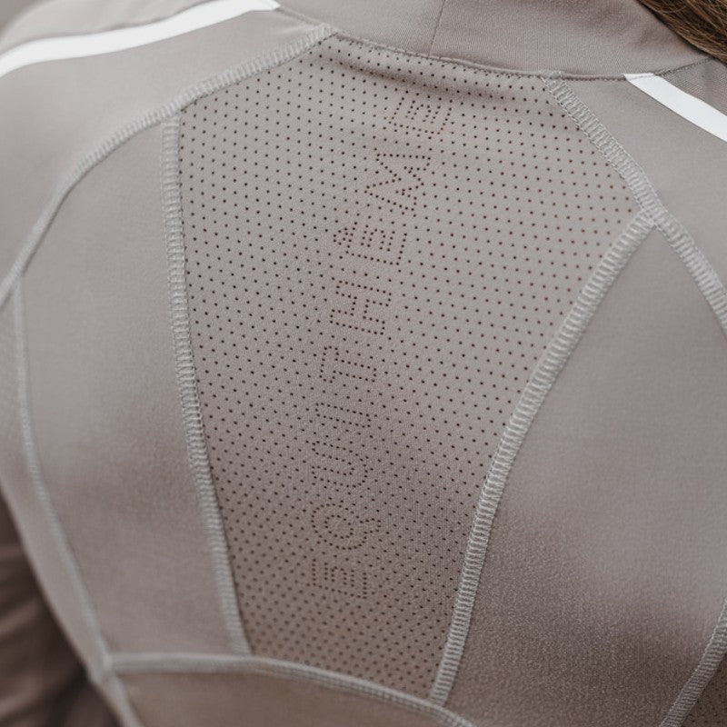 Equithème - T-shirt manches longues femme Melodie taupe | - Ohlala