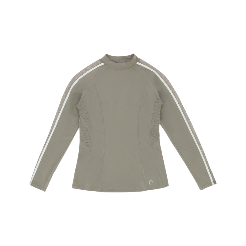 Equithème - T-shirt manches longues femme Melodie taupe | - Ohlala