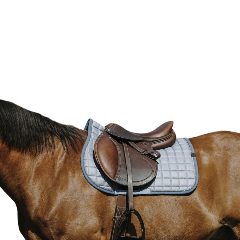 Equithème - Tapis de selle Chic bleu | - Ohlala