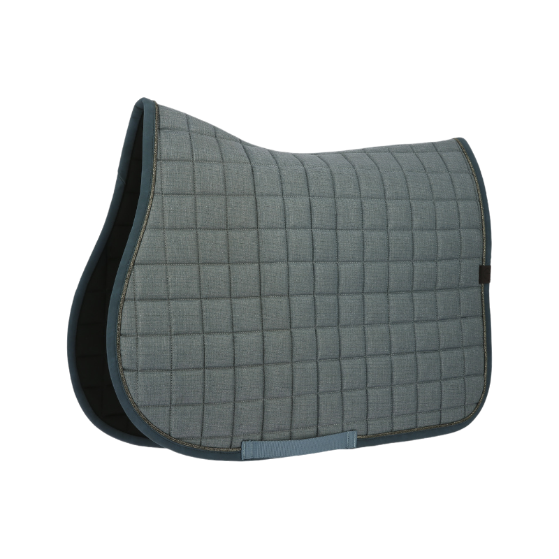 Equithème - Tapis de selle Chic bleu | - Ohlala
