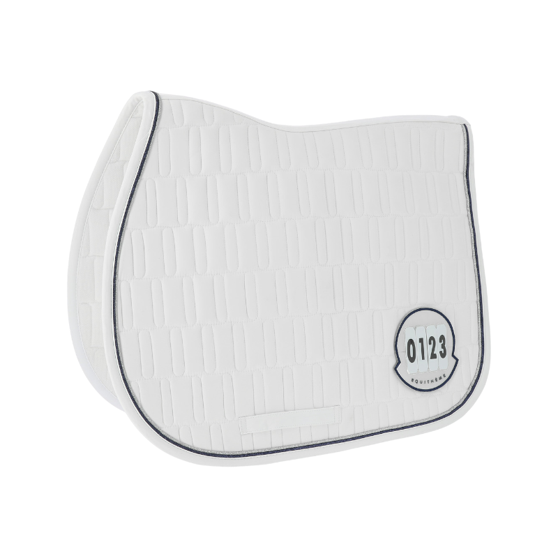 Equithème - Tapis de selle Compet Je t'aime blanc | - Ohlala