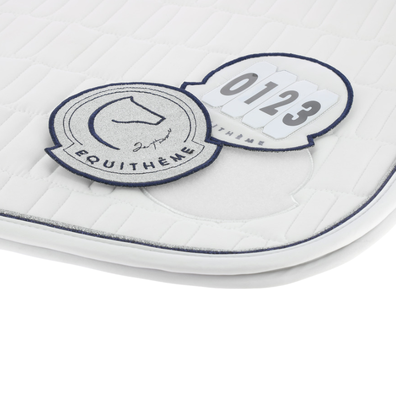 Equithème - Tapis de selle Compet Je t'aime blanc | - Ohlala