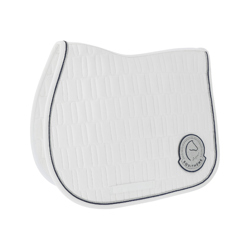 Equithème - Tapis de selle Compet Je t'aime blanc | - Ohlala
