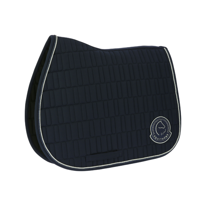 Equithème - Tapis de selle Compet Je t'aime marine | - Ohlala