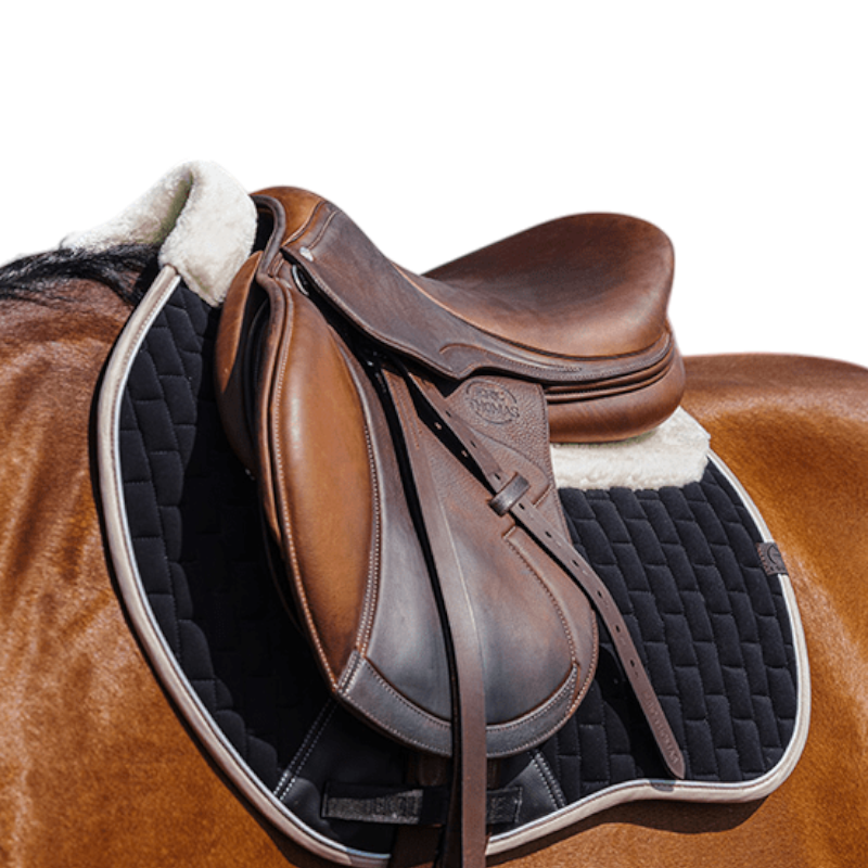 Equithème - Tapis de selle Dinard noir | - Ohlala