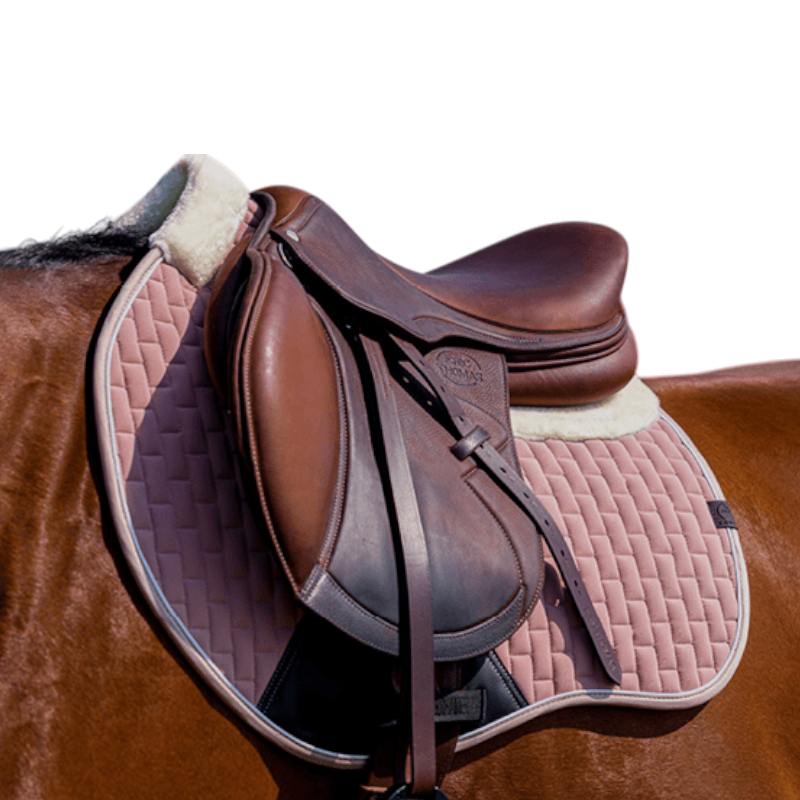 Equithème - Tapis de selle Dinard vieux rose | - Ohlala
