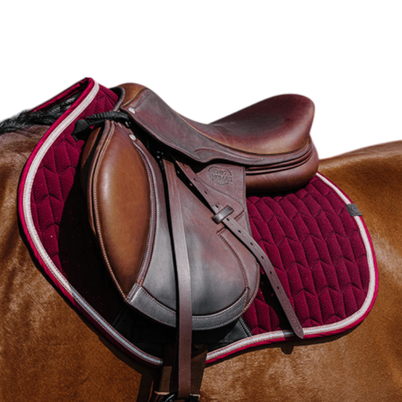 Equithème - Tapis de selle Eclat bordeaux | - Ohlala
