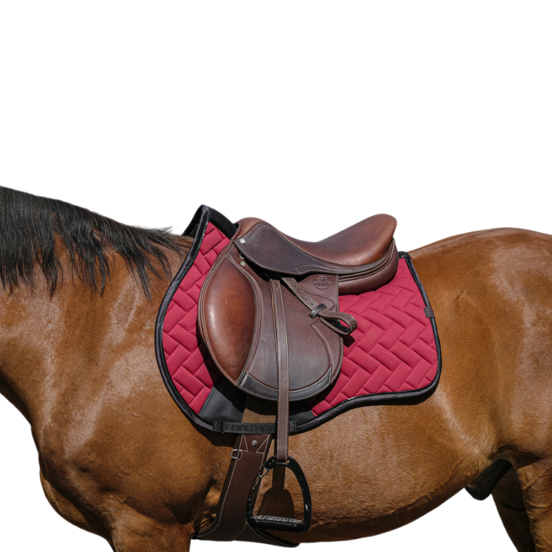 Equithème - Tapis de selle Impulsion bordeaux | - Ohlala