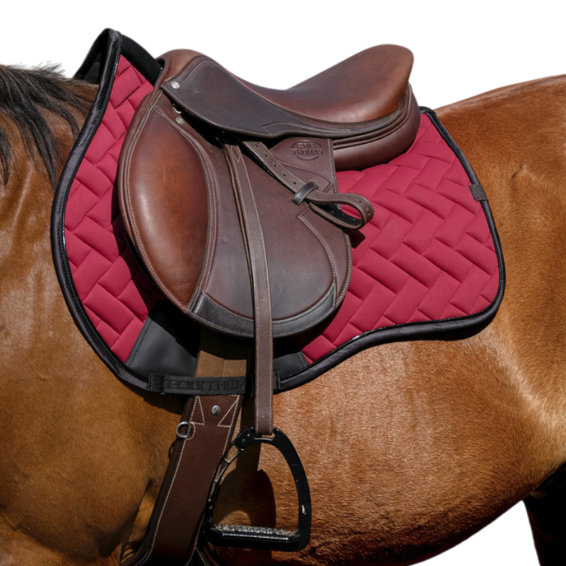 Equithème - Tapis de selle Impulsion bordeaux | - Ohlala