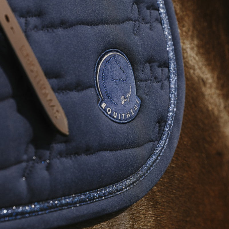 Equithème - Tapis de selle Origine Je t'aime marine | - Ohlala