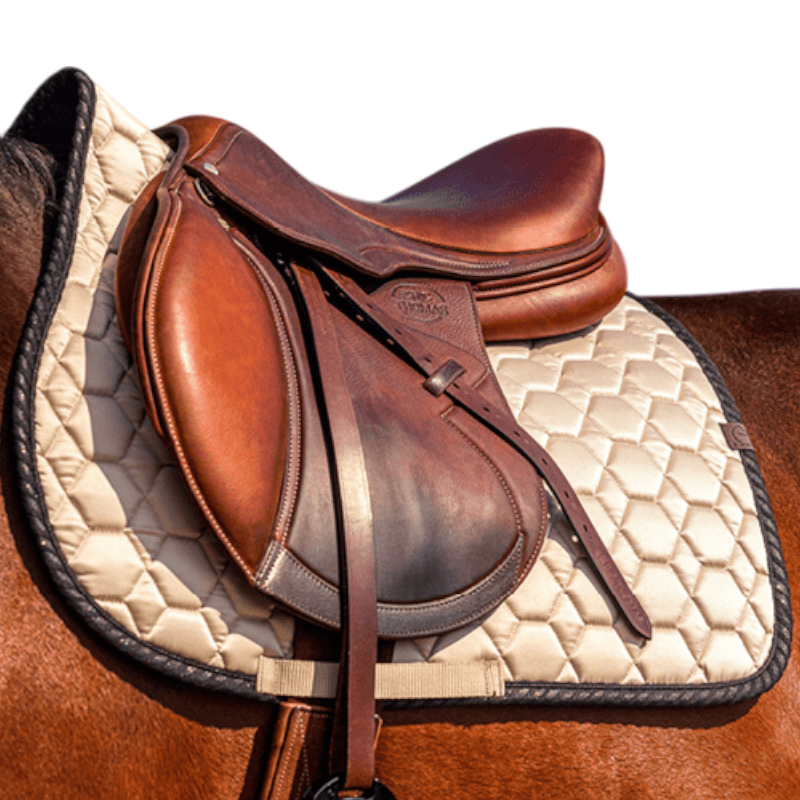 Equithème - Tapis de selle Pretty beige | - Ohlala