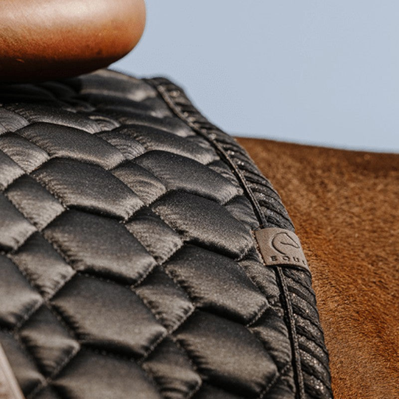 Equithème - Tapis de selle Pretty noir | - Ohlala