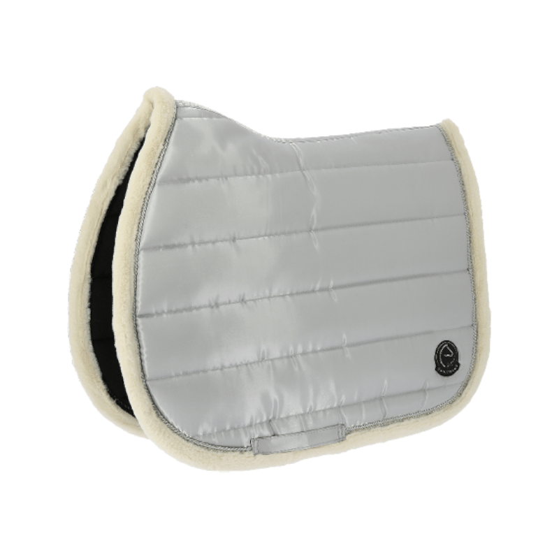Equithème - Tapis de selle Studio Je t'aime argent | - Ohlala