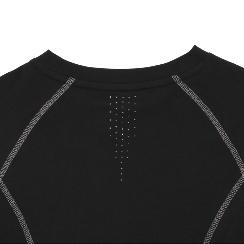 Equithème - T-shirt manches longues Stella Je t'aime noir | - Ohlala