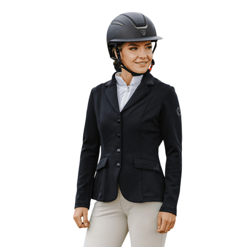 Equithème - Veste de concours femme Stockholm Je t'aime noir | - Ohlala