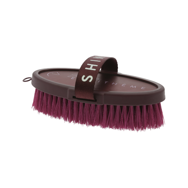 Equithème - Brosse douce Je t'aime bordeaux | - Ohlala