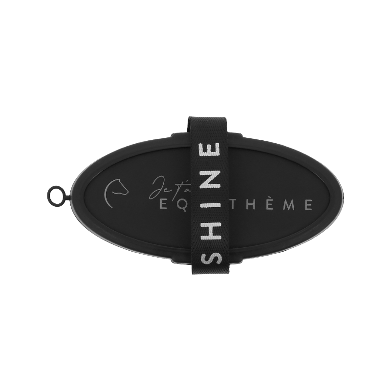 Equithème - Brosse douce Je t'aime noir | - Ohlala