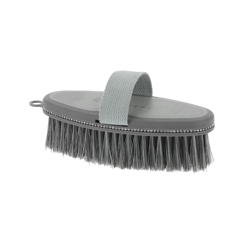 Equithème - Brosse douce Je t'aime strass gris | - Ohlala