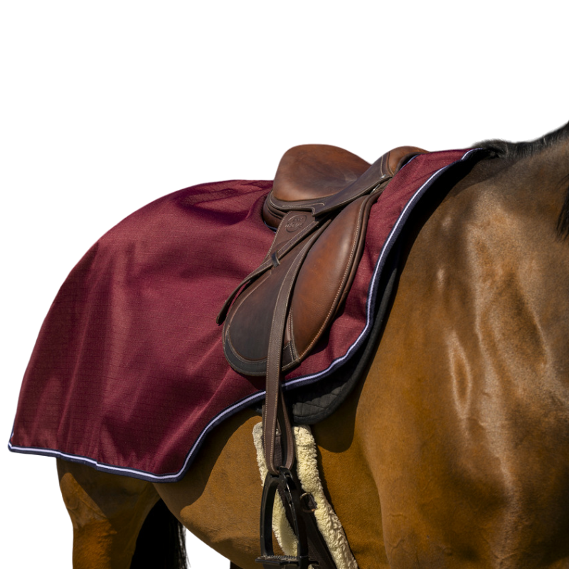 Equithème - Couvre-reins Tyrex 1200D polaire bordeaux 0g | - Ohlala