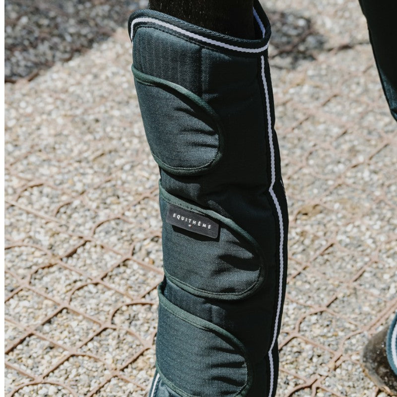 Equithème - Guêtres de transport Tyrex 600D vert | - Ohlala