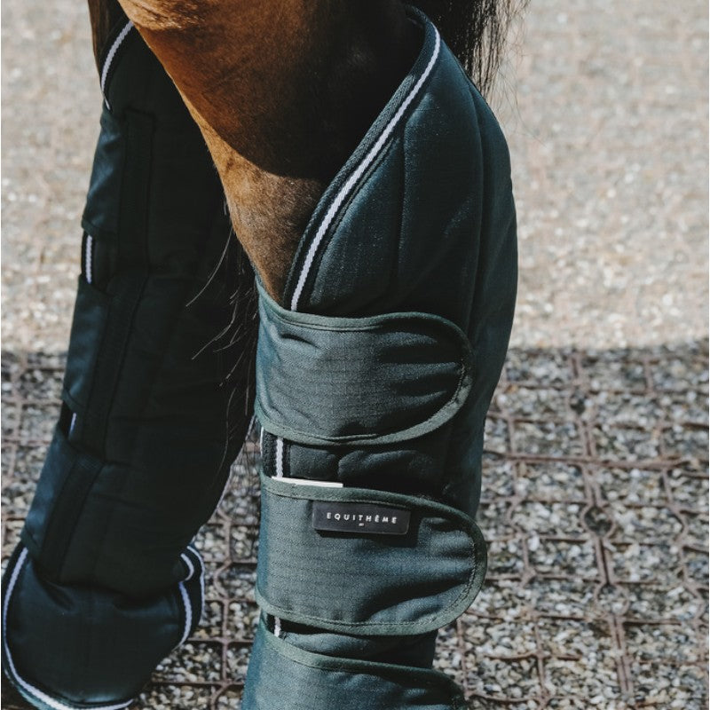 Equithème - Guêtres de transport Tyrex 600D vert | - Ohlala