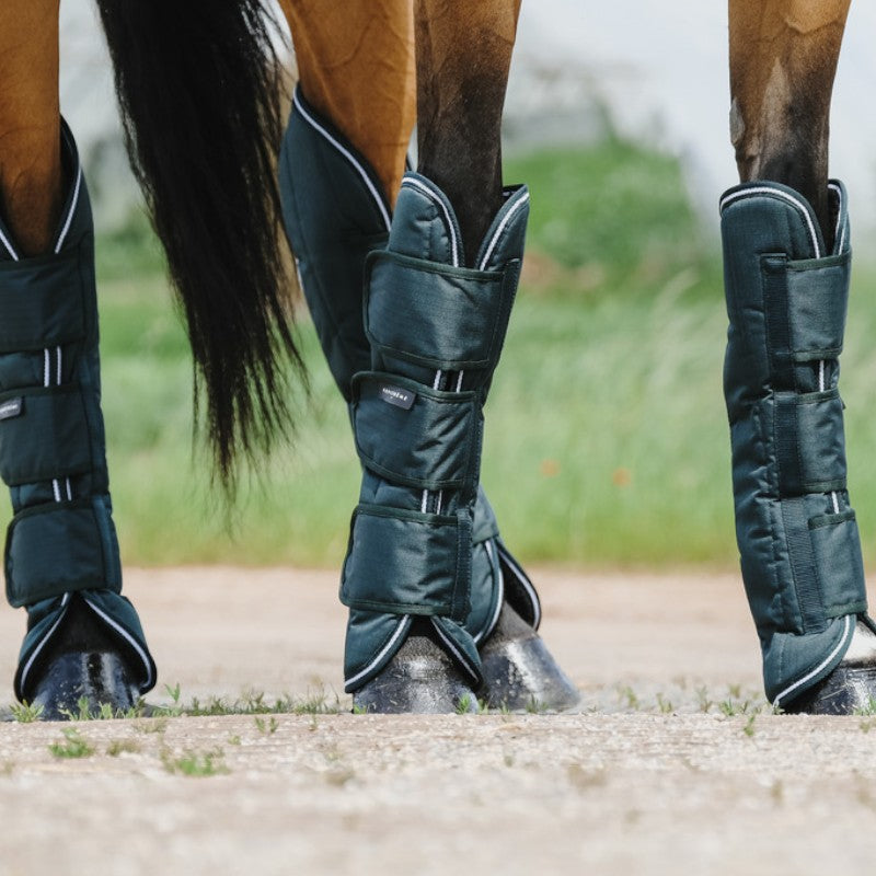 Equithème - Guêtres de transport Tyrex 600D vert | - Ohlala