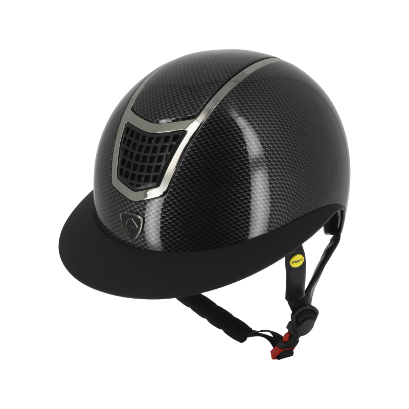 Equithème - Casque Airy LM noir carbone brillant | - Ohlala