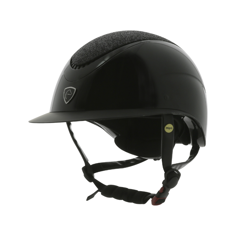 Equithème - Casque Wings noir brillant lamé | - Ohlala