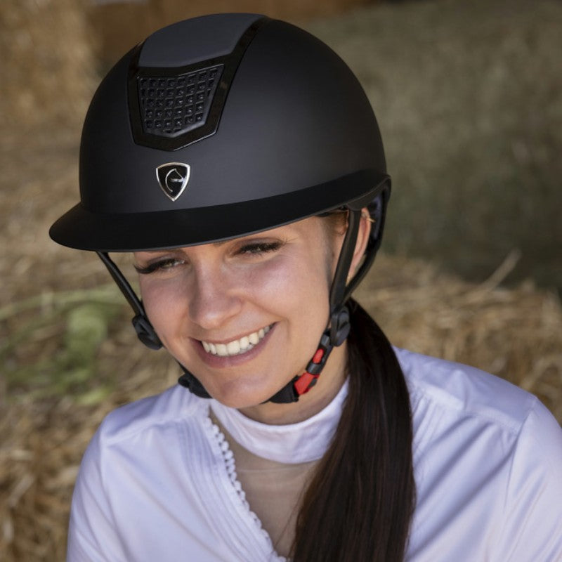 Equithème - Casque d'équitation Airy L noir/ noir | - Ohlala
