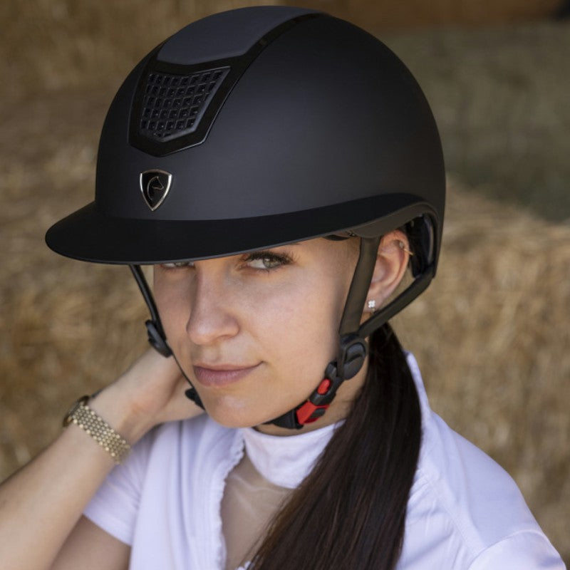 Equithème - Casque d'équitation Airy L noir/ noir | - Ohlala