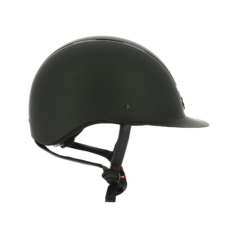 Equithème - Casque d'équitation visière large Glint matt noir | - Ohlala